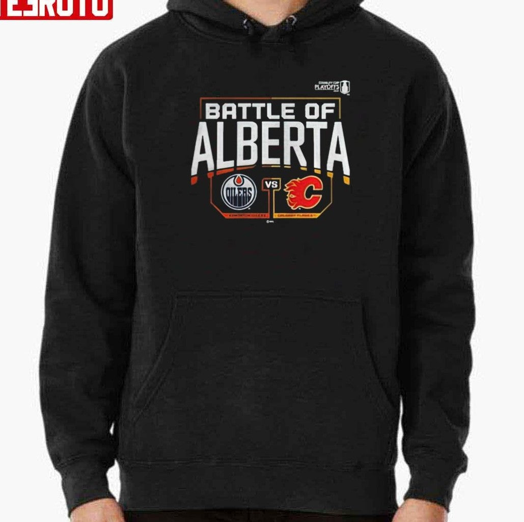 Battle Of Alberta Calgary Flames Vs. Edmonton Oilers Unisex T-Shirt