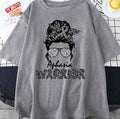 Aphasia Awareness Grey Messy Bun Mom Warrior Unisex T-Shirt