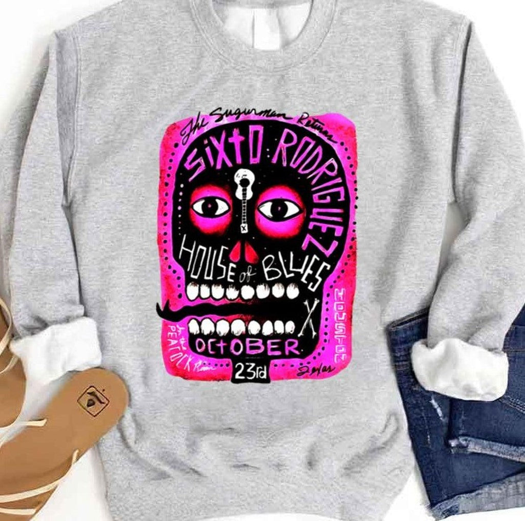 Sixto Rodriguez Skull Art Unisex Sweatshirt