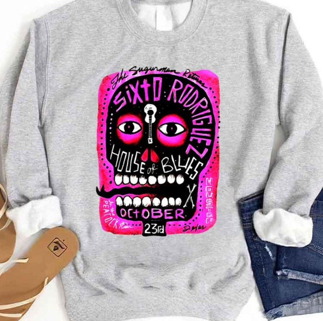 Sixto Rodriguez Skull Art Unisex Sweatshirt