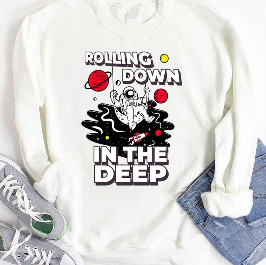 Rolling Down In The Deep Astronaut Unisex T-Shirt