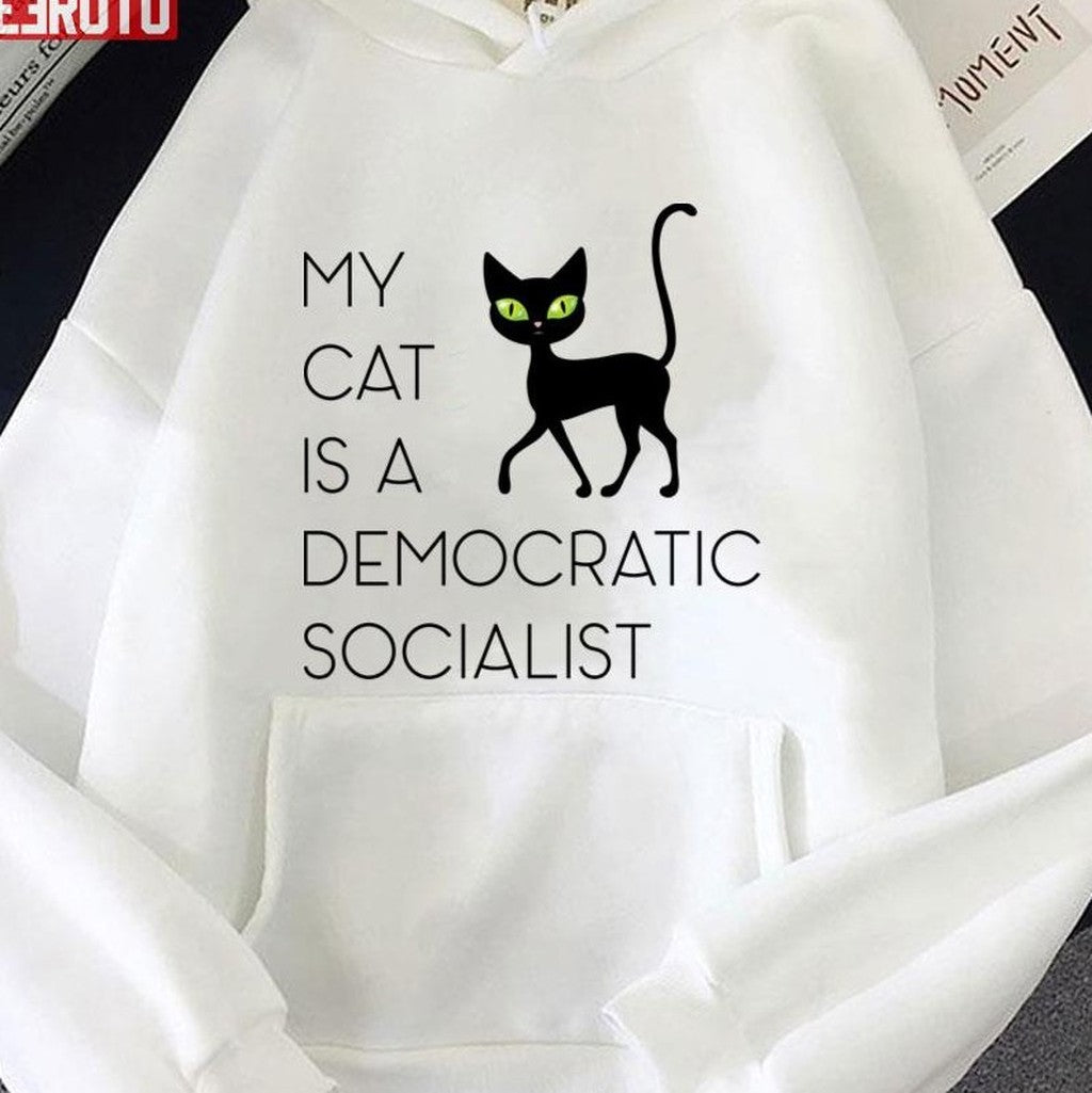 Black Cat My Cat Is A Democratic Socialist Unisex T-shirt