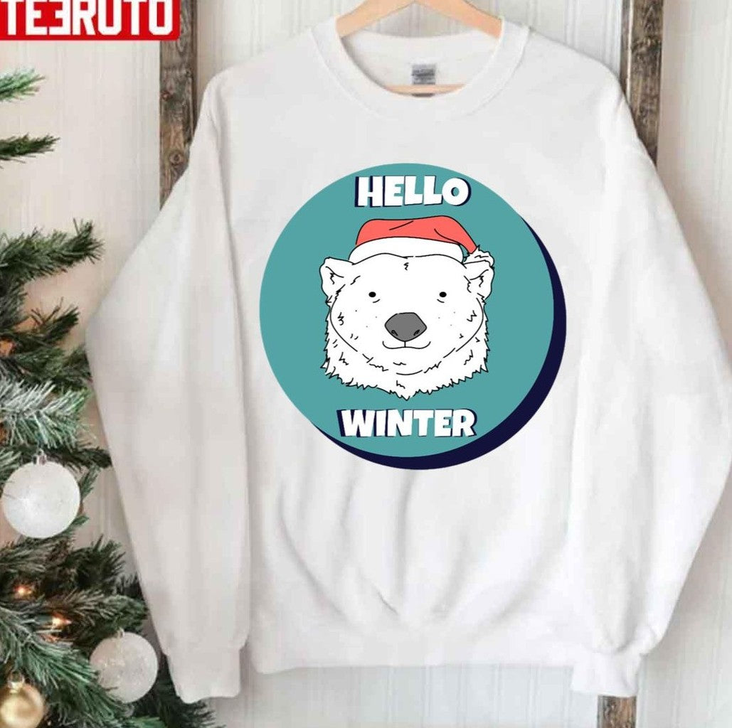 Santa Polar Bear 2023 Christmas Unisex Sweatshirt
