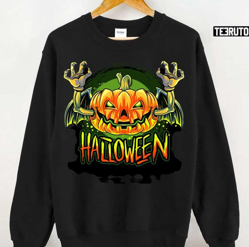 Scary Pumpkin Head Halloween Unisex T-Shirt