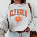 Clemson Tigers Vintage Football NCAA Trendy Sweatshirt, Clemson University Unisex Football NCAA Shirt, Gift For Men, Gift For Girls, Crewneck, Cotton,