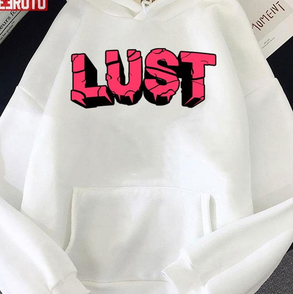 Pink Typo Seven Deadly Sins Lust Unisex T-Shirt
