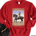 Most Old Women Would Have Given Up By Now Cowgirl Riding Horses Sweatshirt