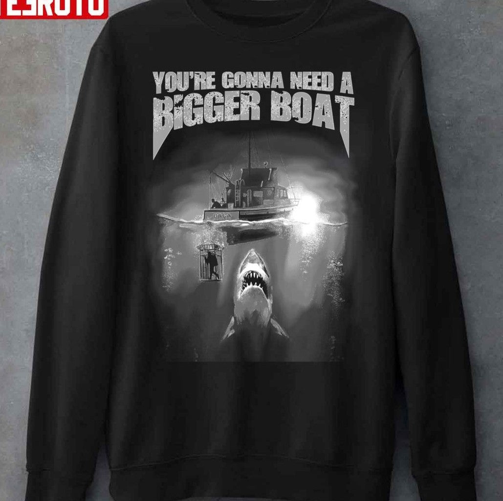 Quint's Amity Island Fishing You're Gonna Need A Bigger Boat Unisex Sweatshirt