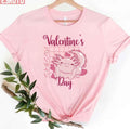 Axolotl Valentines Day Japanese Anime Axolotl Valentines Unisex T-Shirt