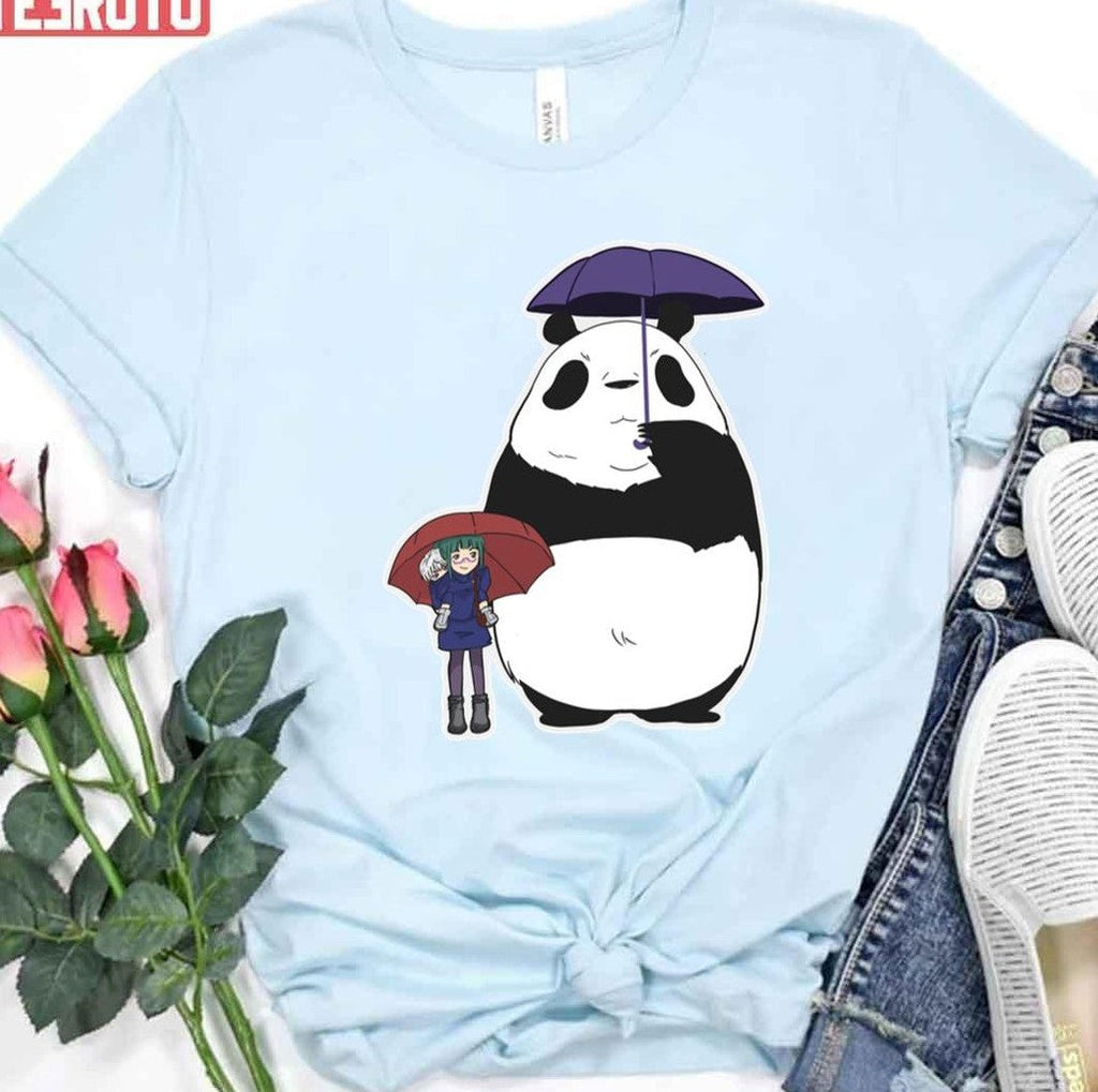 My Neighbour Panda Jujutsu Kaisen X My Neighbour Totoro Anime Unisex T-Shirt