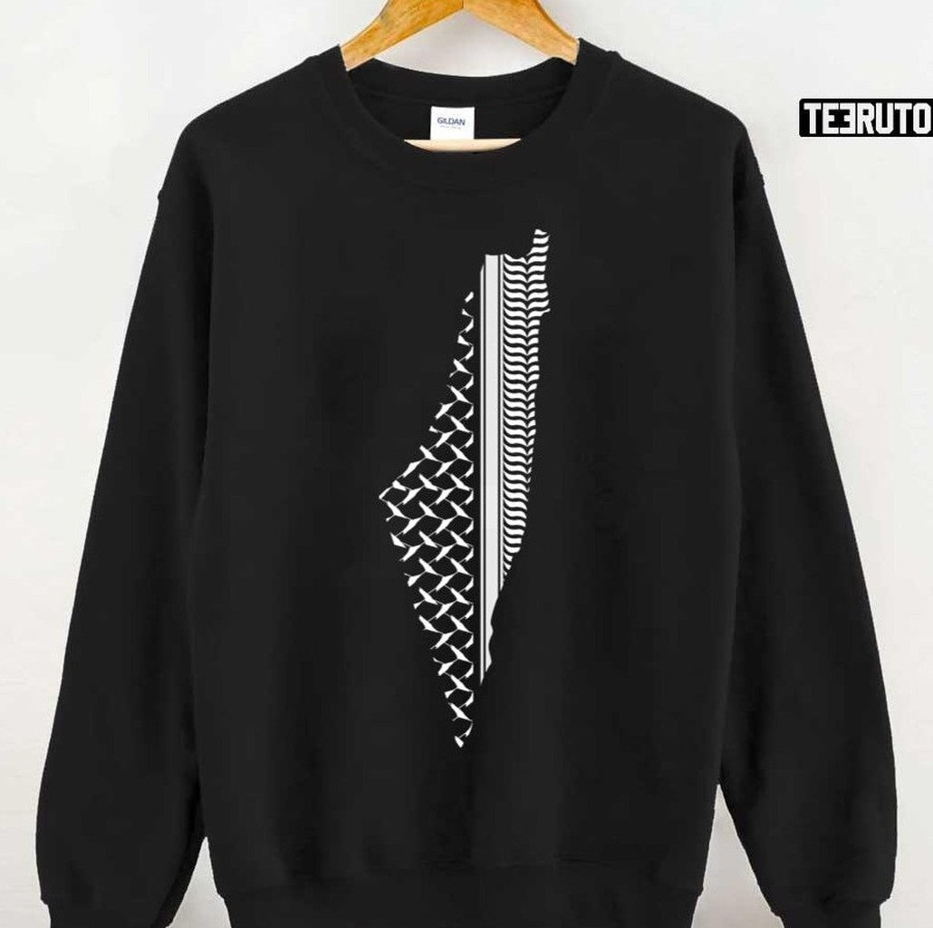 Palestinian Keffiyeh Palestine Map Pattern 5 Unisex T-Shirt