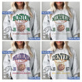 Vintage All Basketball Team Sport Grey Sweatshirt, Gift for Basketball Fan, Basketball Team Jersey