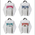 Vintage Football Big Words Sport Grey Sweatshirt, Hometown Football Sweatshirt, Football Thowback Vintage All Teams Sweatshirt, Vintage Graphic Sweats