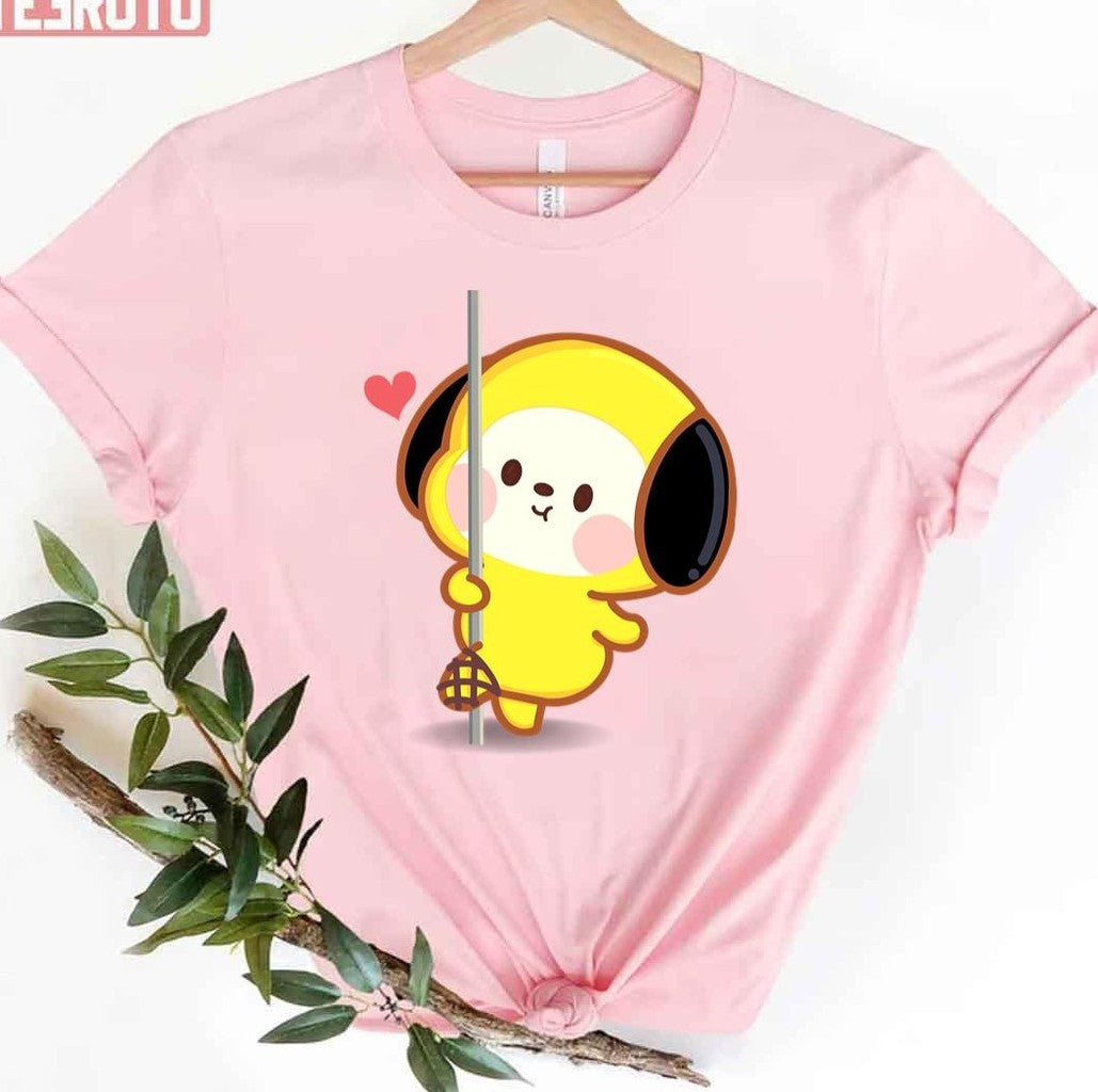 Pole Dancing Cute Bts Bt21 Minini Chimmy Jimin Stan Bias Unisex T-Shirt