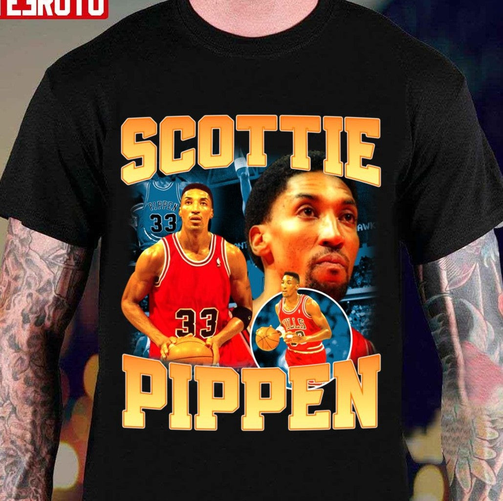 Basketball Vintage Retro 80s Scottie Pippen 90s Unisex Hoodie
