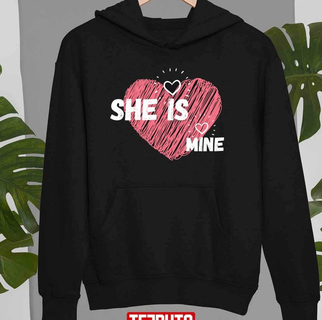 She Is Mine Valentines Day Design Unisex T-Shirt