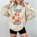 Vintage Football Girl Sweatshirt, Football Lover Sweatshirt Unisex Classic Collar