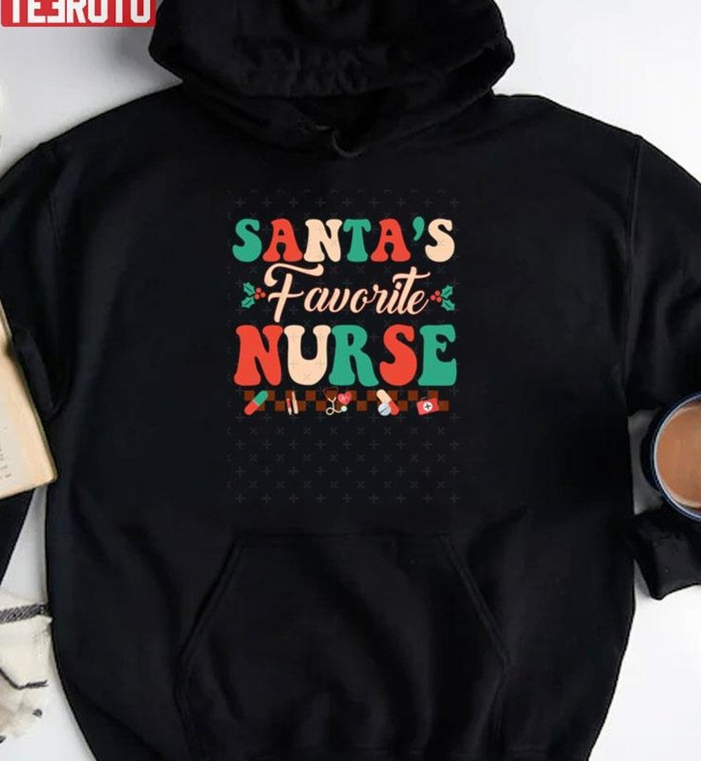Santa's Favorite Nurse Christmas Nurse Life Sweatshirt