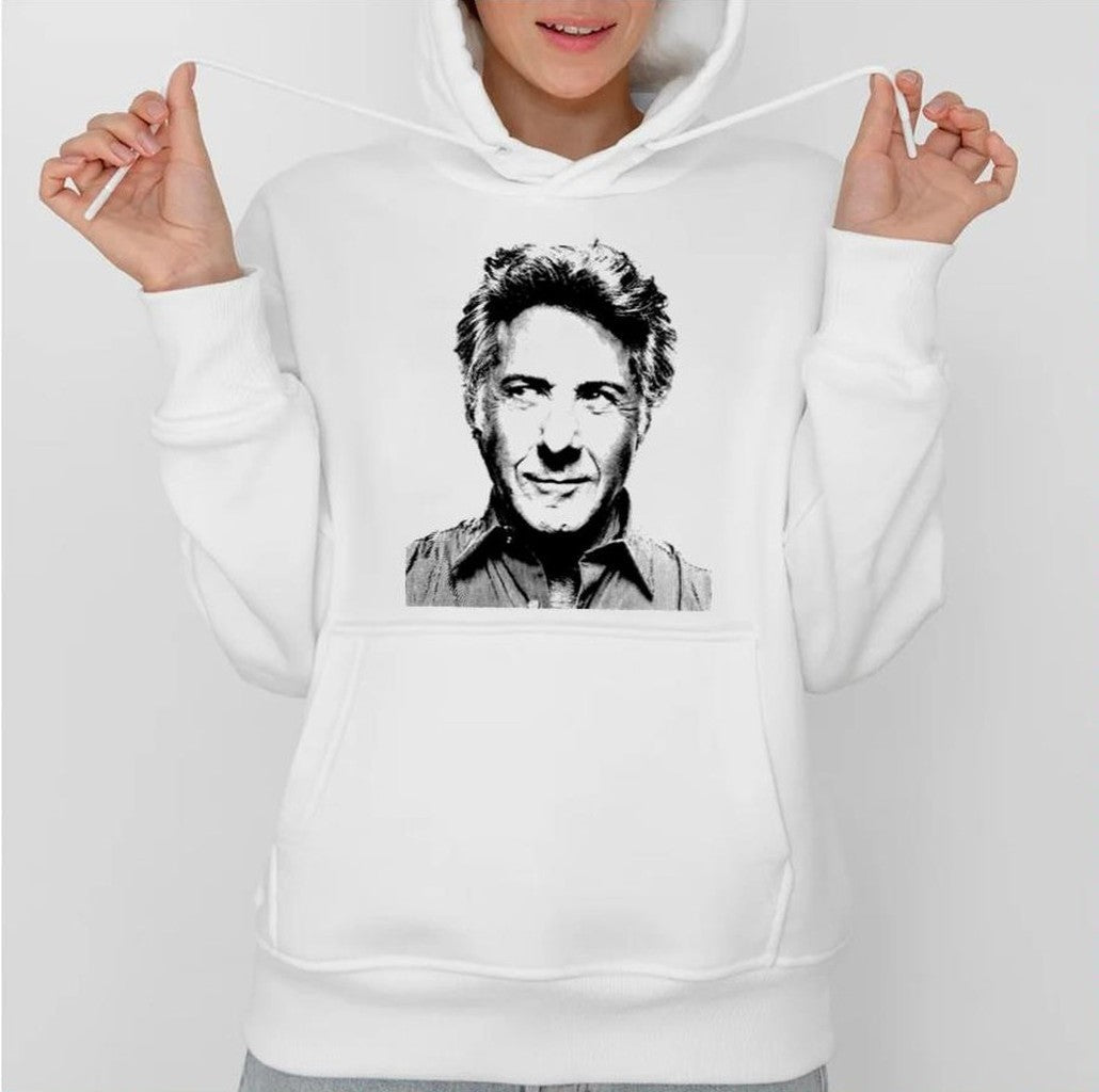 Black &amp; White Portrait Linocut Of Dustin Hoffman Unisex T-Shirt
