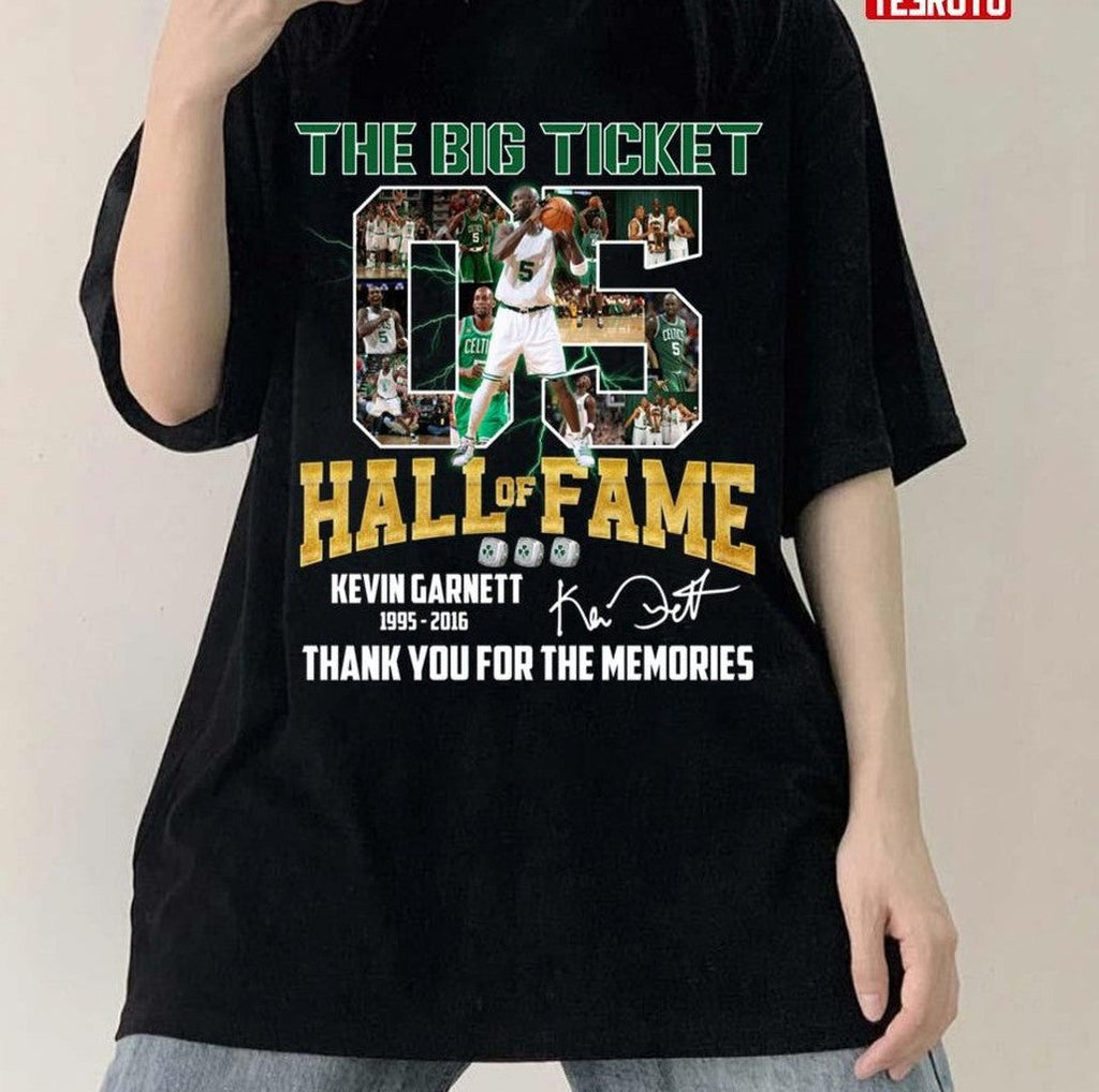 The Big Ticket Basketball Legend Signature Boston Celtics Kevin Garnett Unisex Sweatshirt