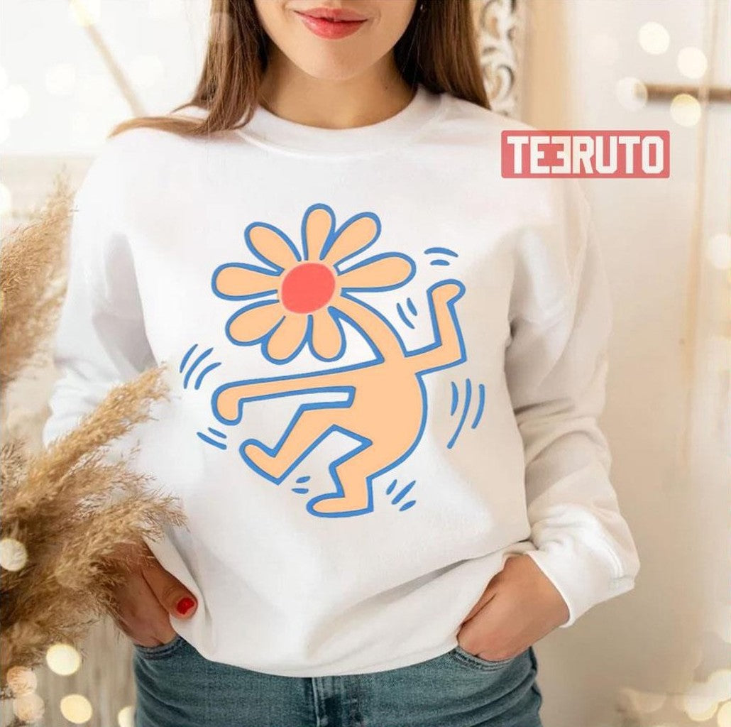 The Dancing Flowers Keith Haring Unisex T-Shirt