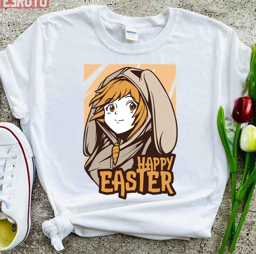 Anime Happy Easter Bunny Women T-Shirt