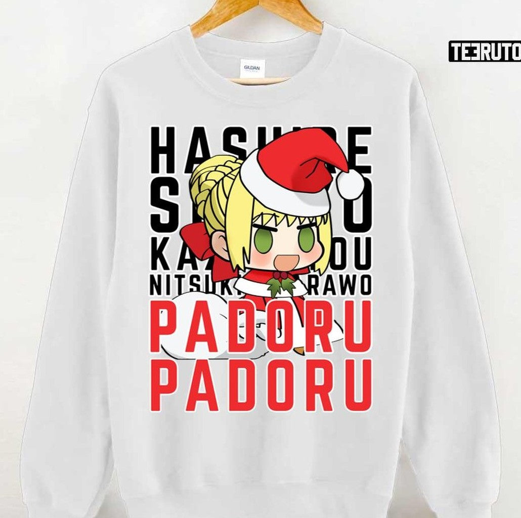 Saber Nero Christmas Padoru Padoru Unisex T-Shirt