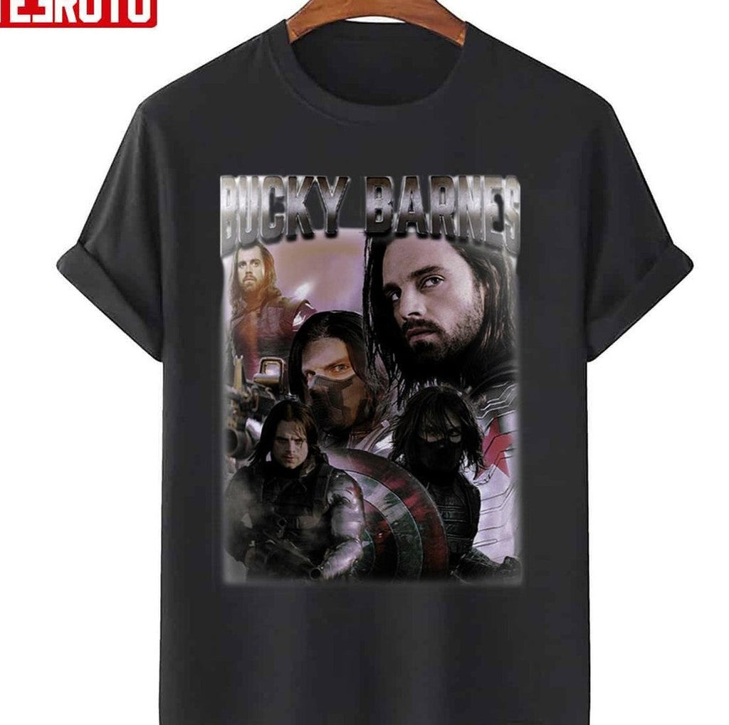 Retro Bucky Barnes Sebastian Stan Winter Soldie America Homage Unisex T-Shirt