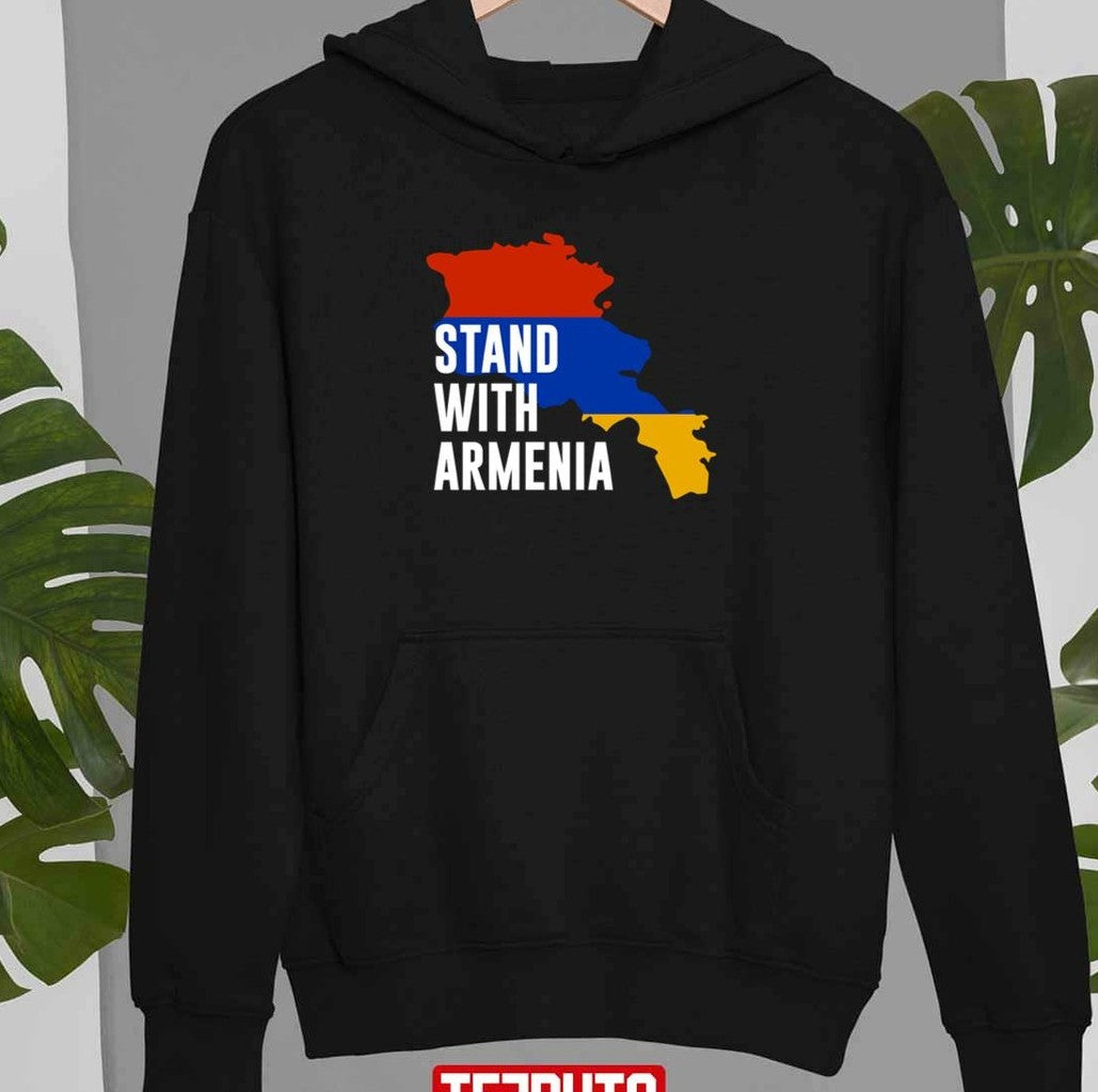 Stand With Armenia Country Colors Flag Unisex T-shirt