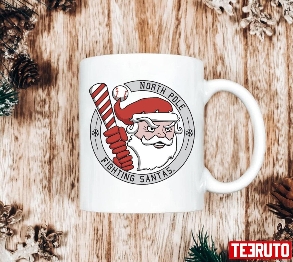 North Pole Fighting Santas Christmas Baseball Team Unisex Sweatshirt