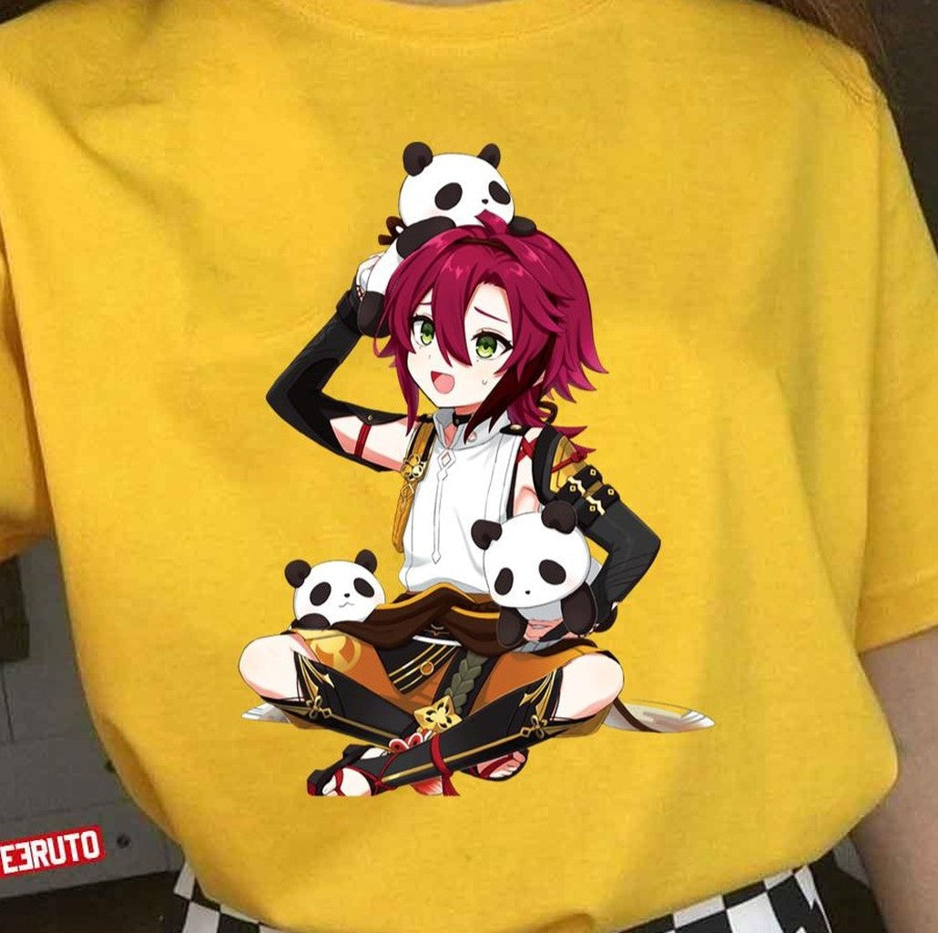 Playing With Panda Shikanoin Heizou Genshin Impact Unisex T-Shirt