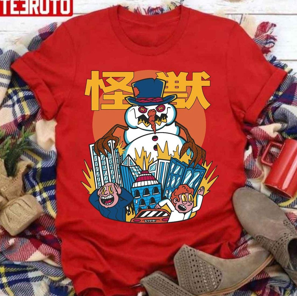 Monster Snowman Sunset Japanese Sweatshirt