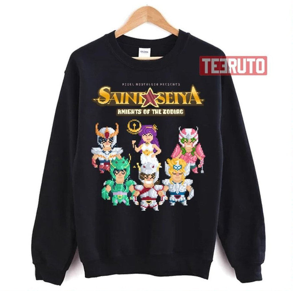 8 Bit Pixel Anime Nostalgic Saint Seiya 90s Unisex T-Shirt