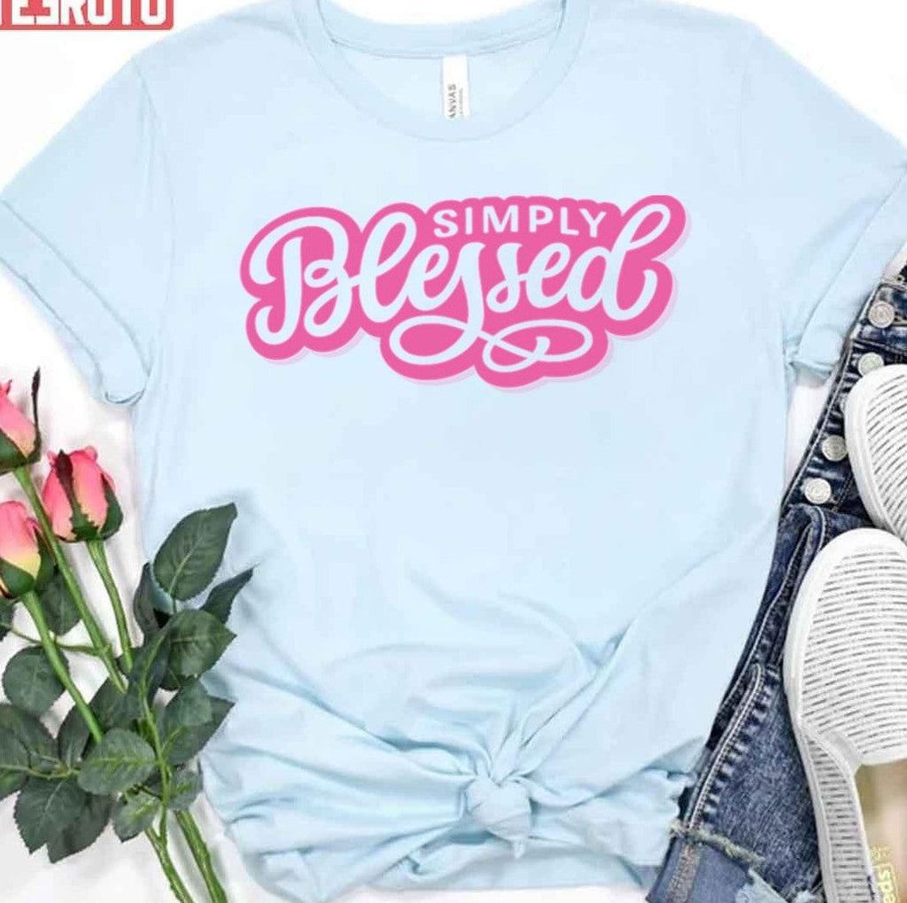 Simply Blessed — Pink Unisex T-Shirt