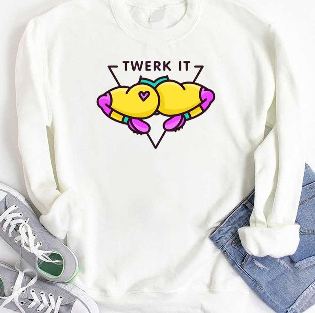 Sexy Cartoon Ass Twerk Here Funny Unisex T-Shirt