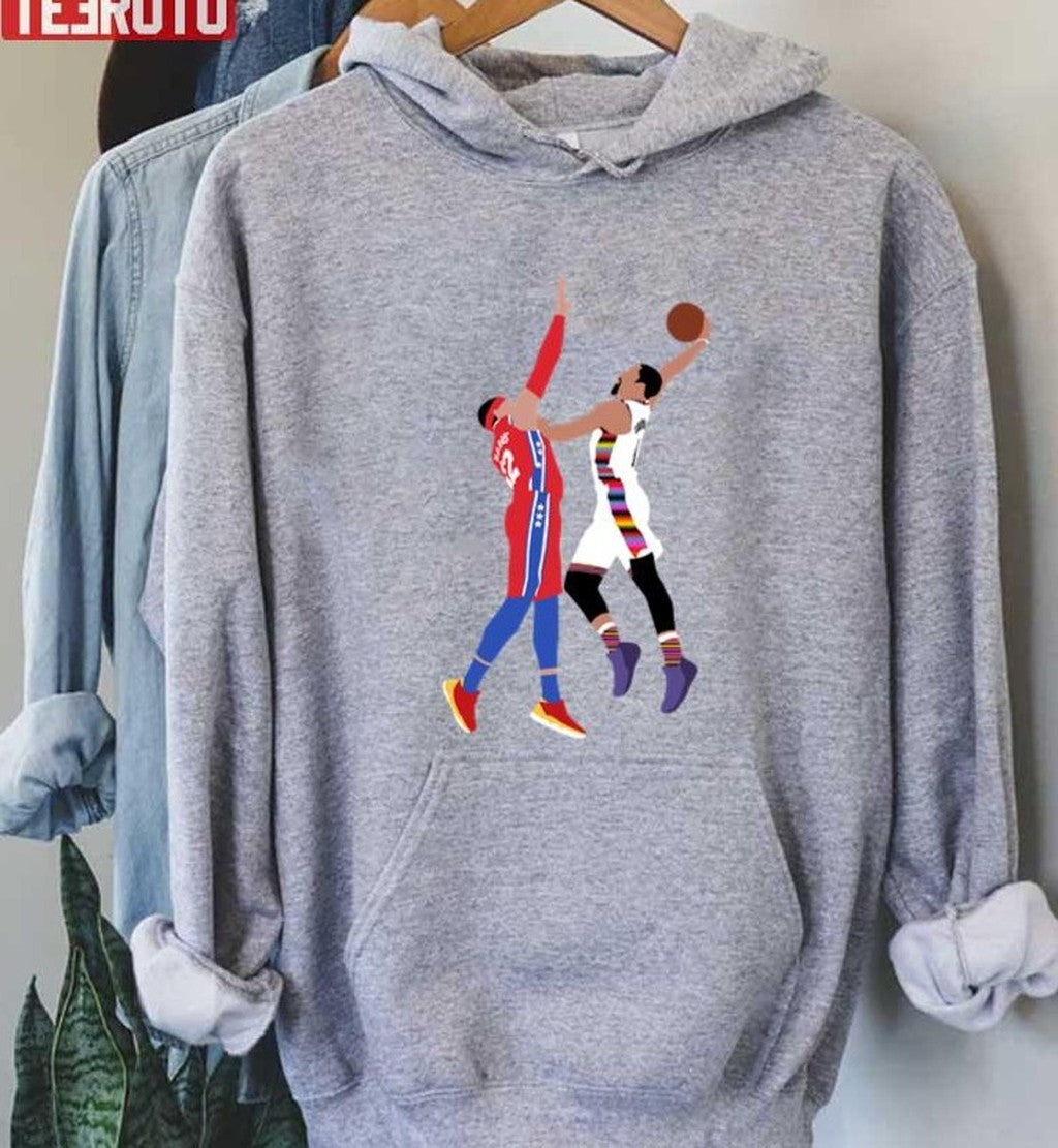 Spencer Dinwiddie Dunk On Tobias Harris Unisex Hoodie