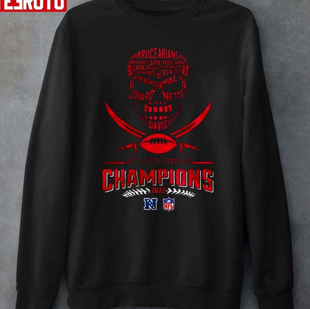 Skull Tampa Bay Buccaneers Football Team 2022 Nfc South Division Champions Unisex T-Shirt