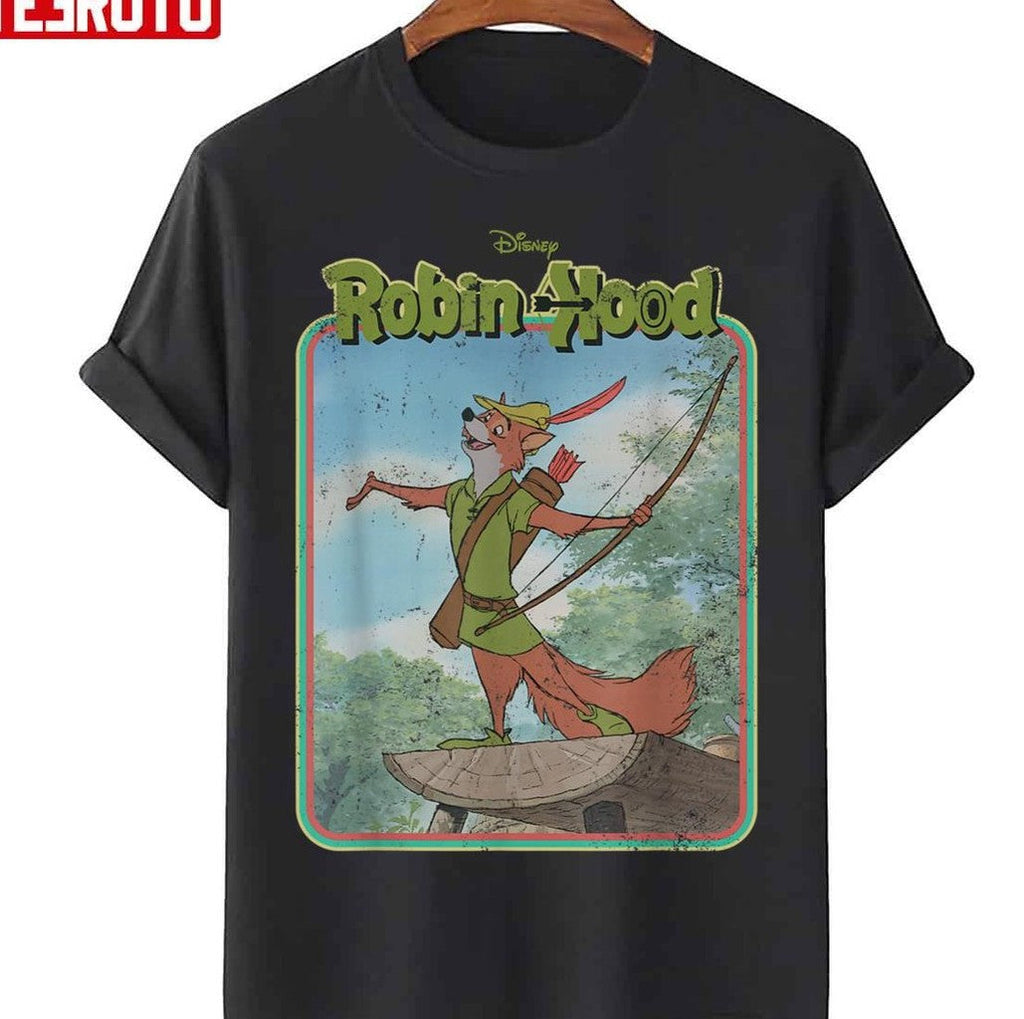 Animal Fox Robin Hood Vintage Cartoon Unisex T-Shirt