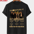 20th Anniversary Onerepublic 2002 2022 Thank You For Memories Signatures Unisex T-Shirt