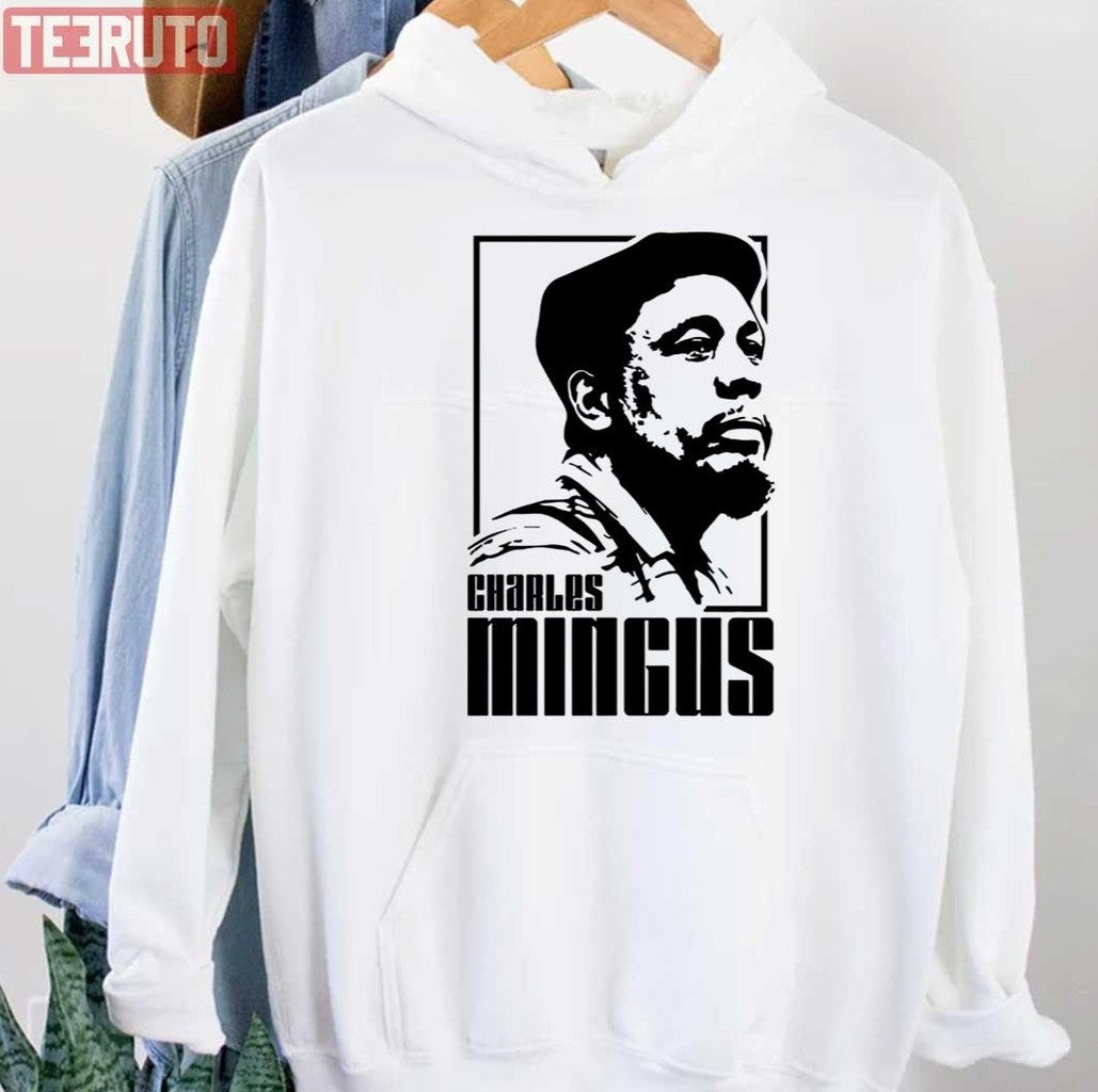 Black And White Art Jazz Music Charles Mingus Unisex Hoodie