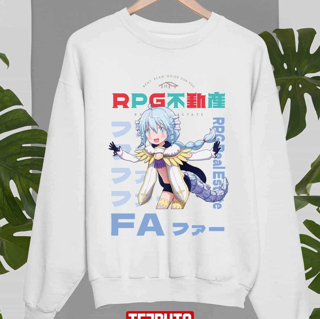 Anime Rpg Real Estate Rpg Fudousan FA Artwork Unisex Sweatshirt