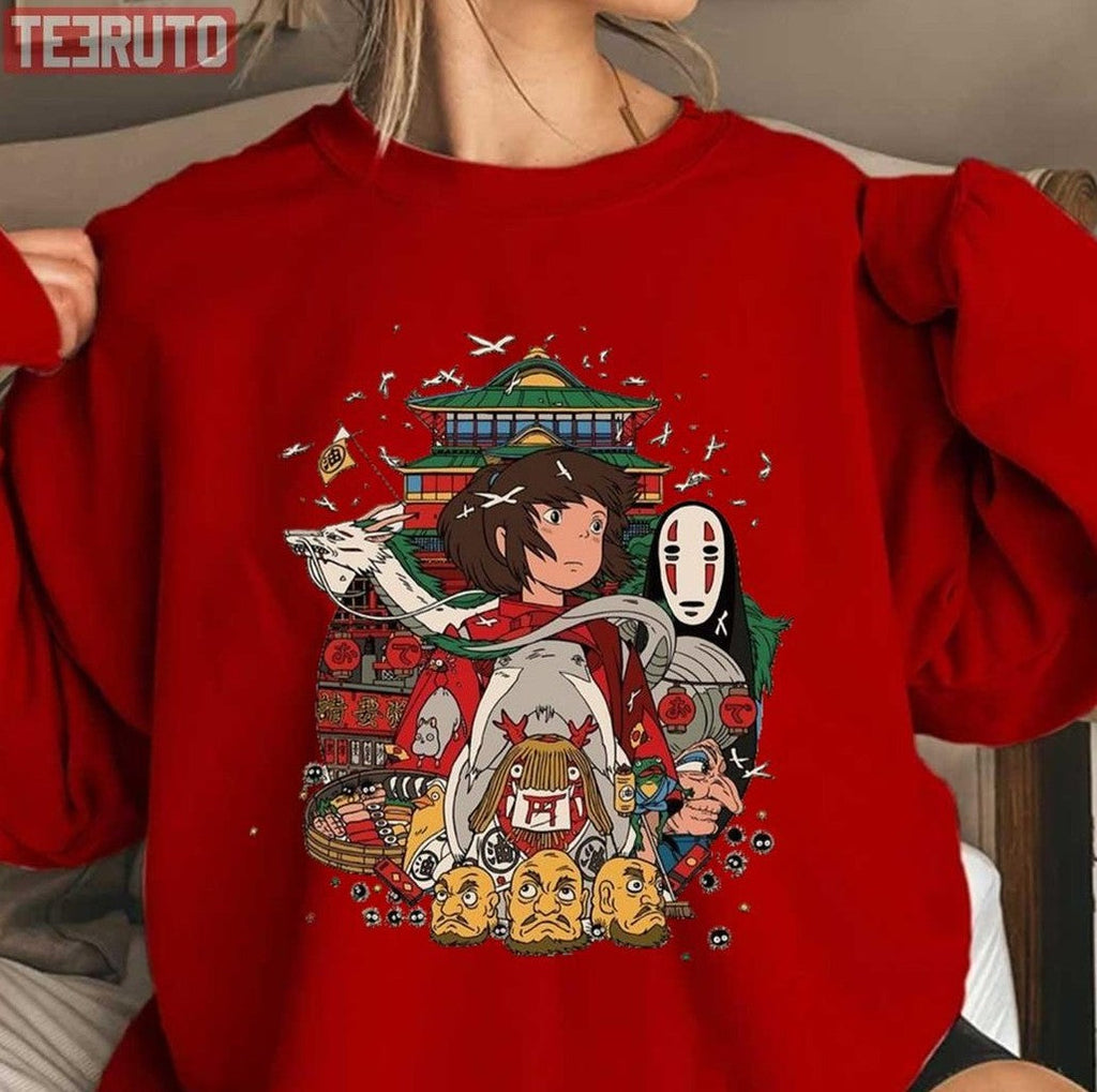 Beautiful Artwork Of Spirited Away Japanese Ghibli Unisex Sweatshirt