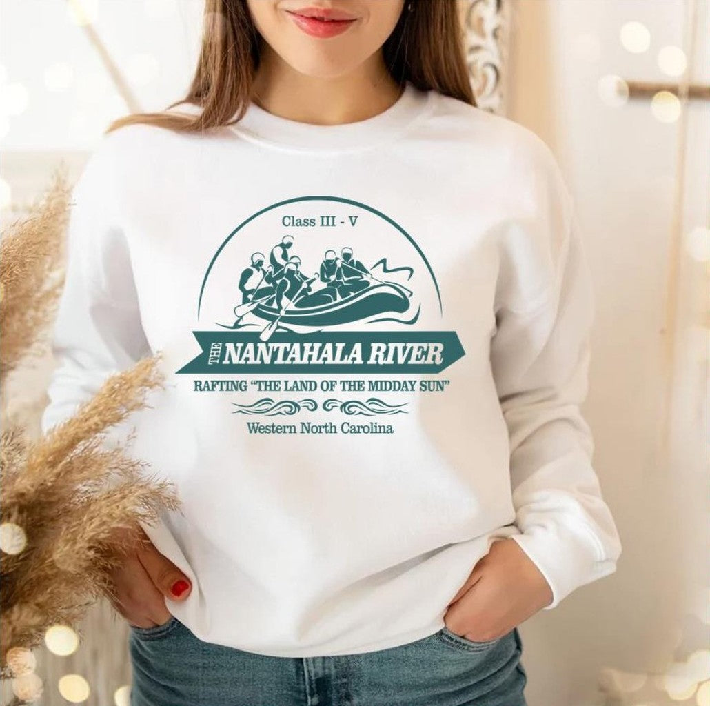 Nantahala River Wr Maggie Valley North Carolina Mountain Town Cabin Unisex Sweatshirt