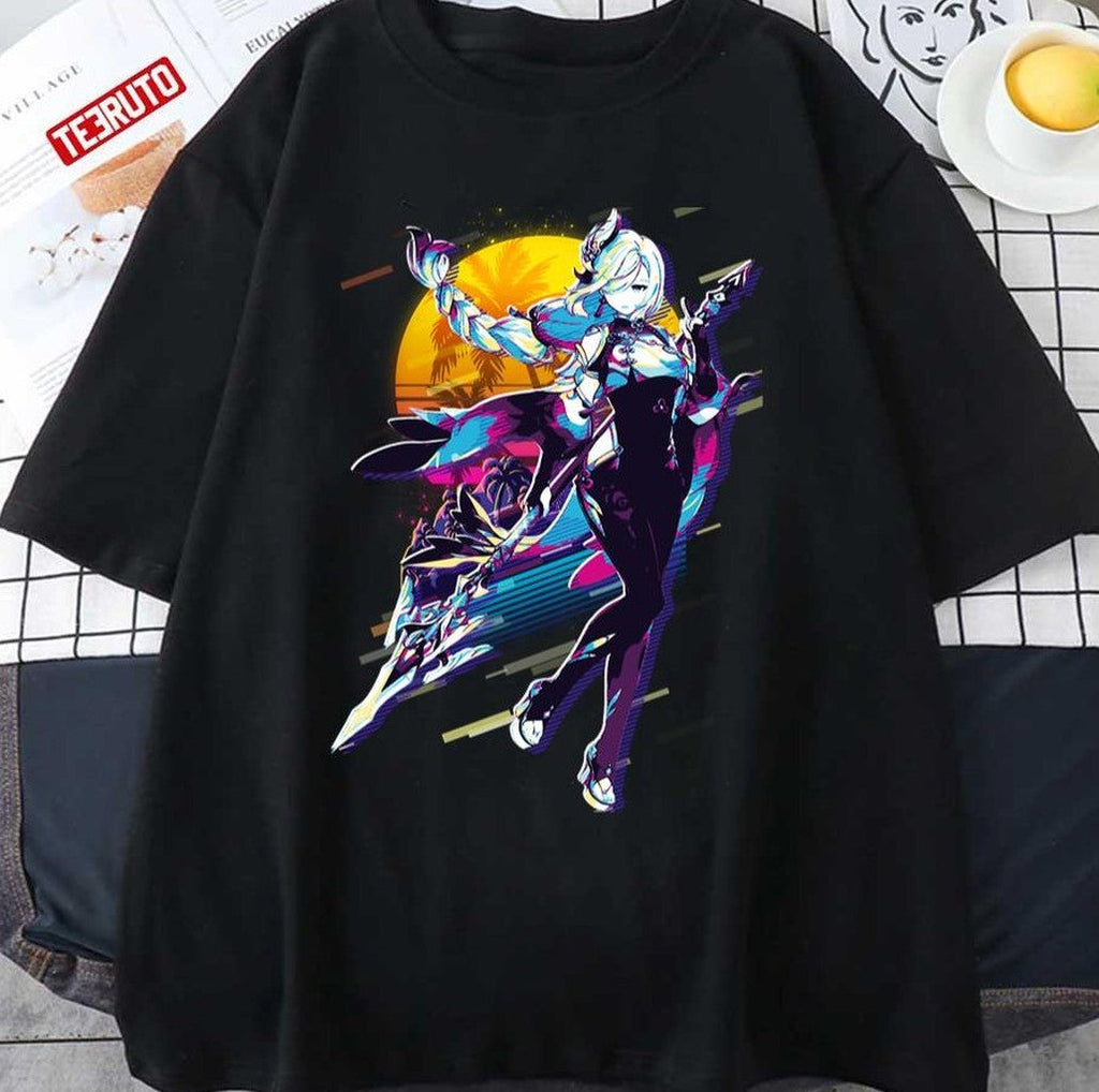 Shenhe Genshin Impact 80s Retro Unisex T-shirt