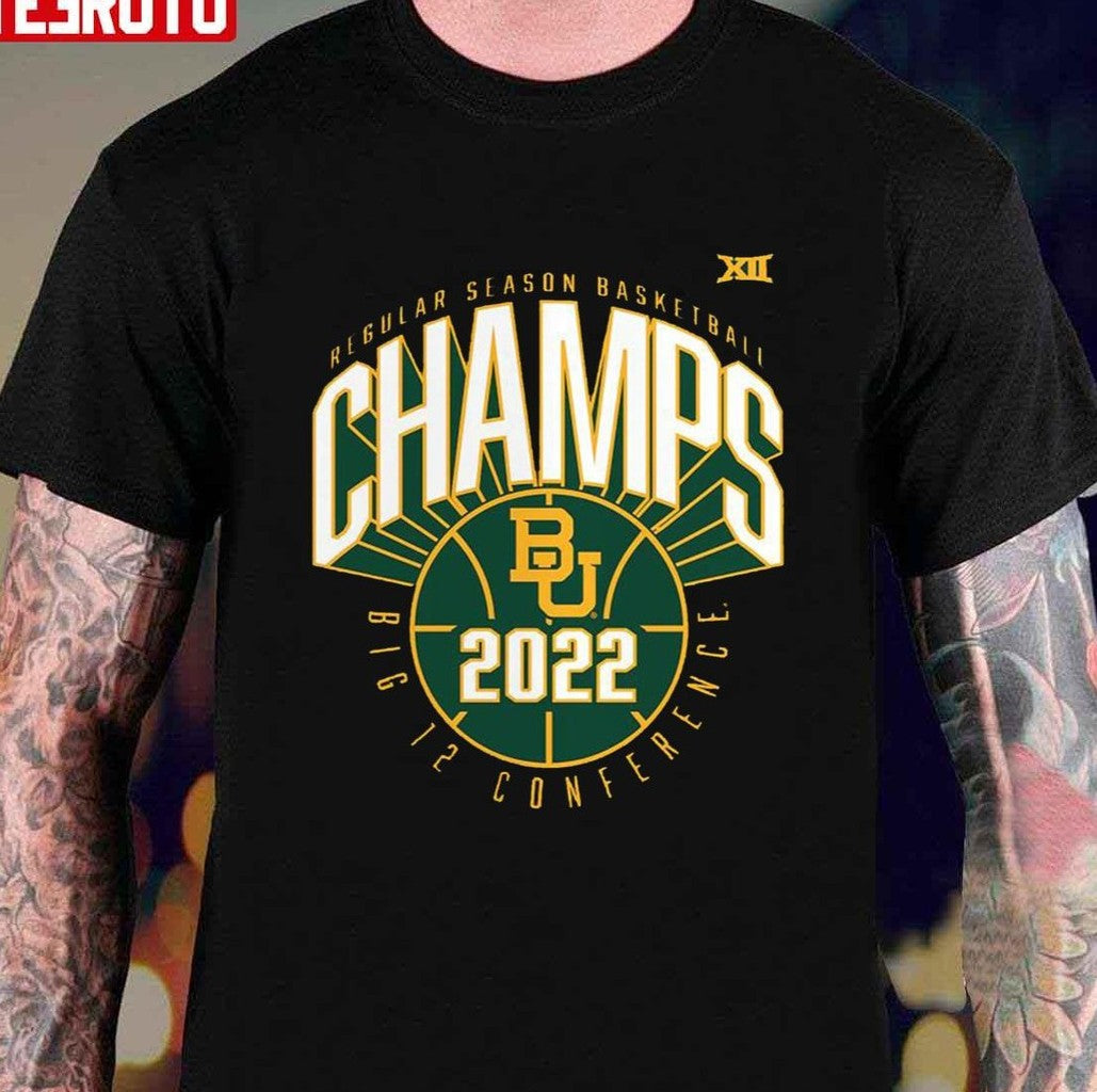 Baylor Bears 2022 Big 12 Basketball Season Champions Unisex T-Shirt