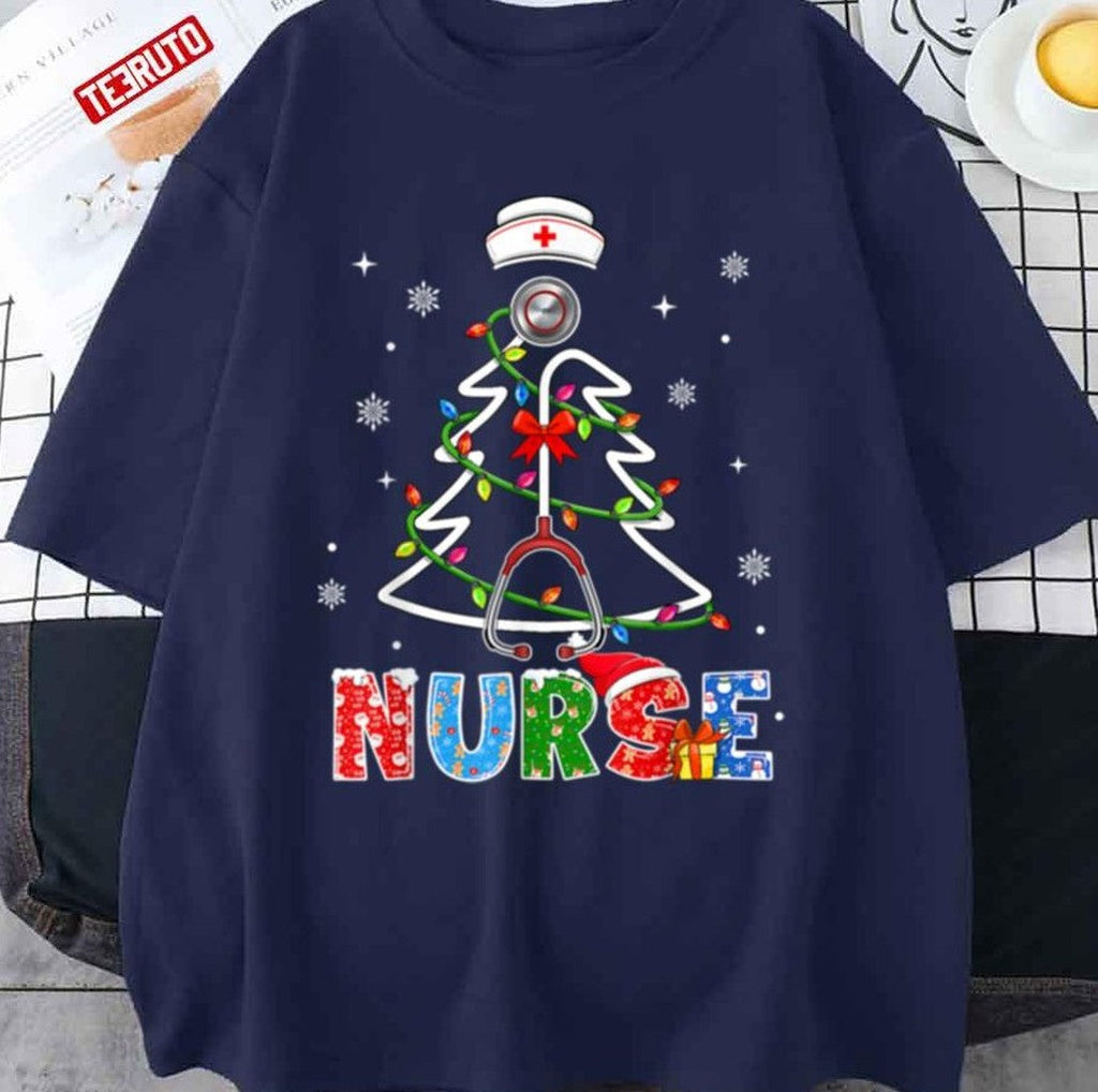Awesome Nurse Christmas Tree Unisex Sweatshirt