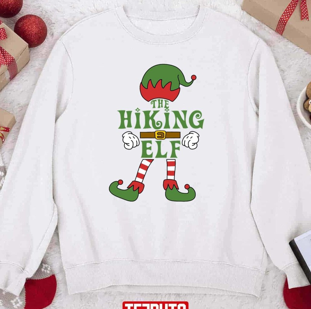 The Hiking Elf Christmas Family Matching Outfits Group Attire Unisex Sweatshirt