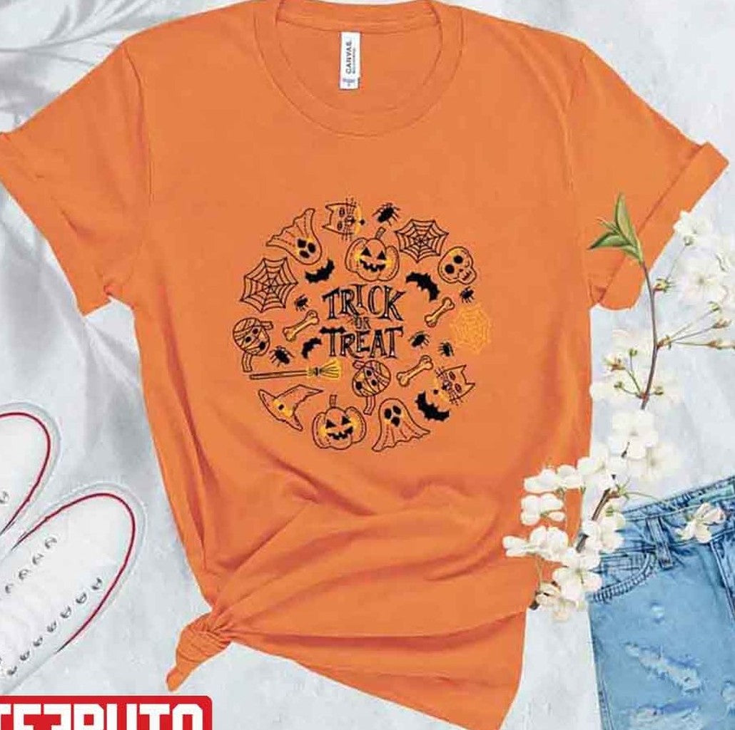 Thanksgiving Halloween Trick Treat Autumn Unisex T-Shirt
