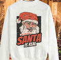 Santa Is Real Christmas Vintage Unisex Sweatshirt