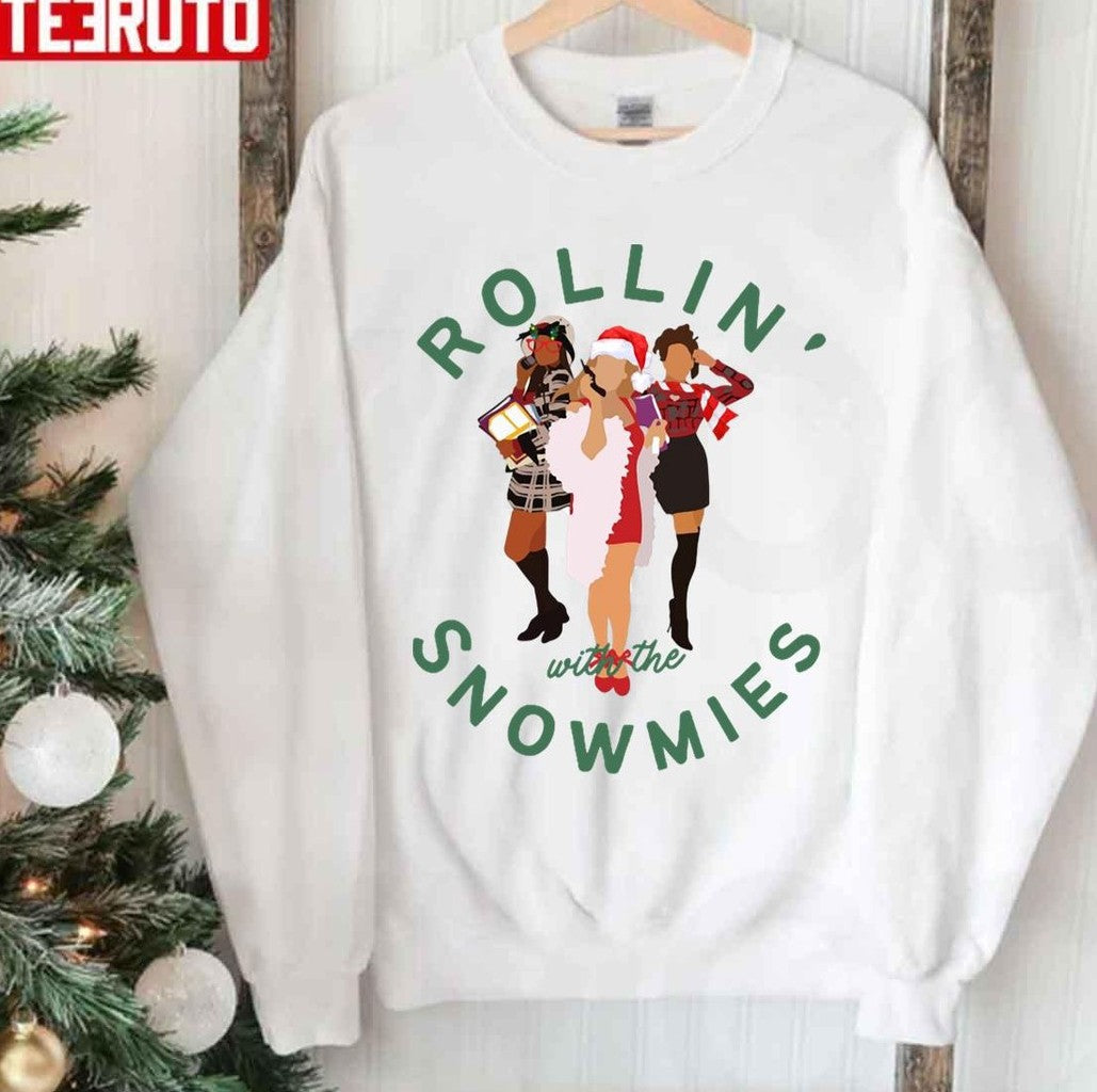Rollin With The Snowmies Clueless 90s Christmas Unisex Sweatshirt